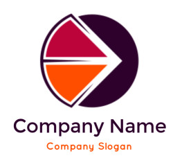 Letter E logo icon forming pie chart