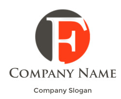 Stylized logo featuring the letter F in a red and gray circle.
