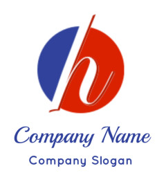 Stylized logo with a blue and red circular design featuring a letter 'H'.