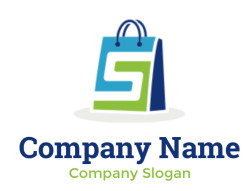 Letter S logo image in shopping bag