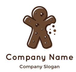 design a bakery logo gingerbread cookie