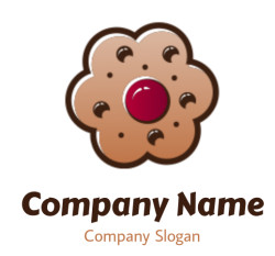 make a bakery logo chocolate cookie jelly dot