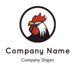 restaurant logo maker chicken in circle