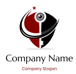 security logo key in shield with swoosh