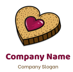 A heart-shaped cookie with a pink center resembling a sandwich biscuit.