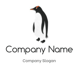 Illustrated penguin standing upright.