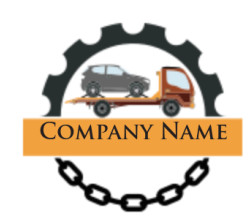 auto repair logo car on towing truck