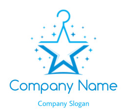 cleaning logo online star with hanger