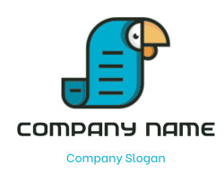 advertising logo symbol paper scroll bird