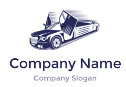 auto repair logo limousine with door open