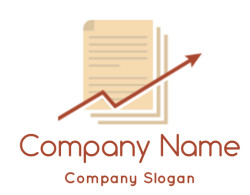 accounting logo documents with graph line