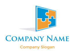 consulting logo puzzle forming rectangle