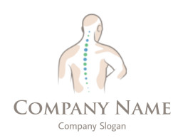 medical logo maker man with dotted spine