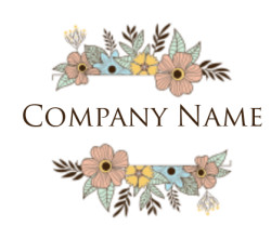 beauty logo icon vintage flower frame