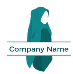 create a fashion logo woman in full hijab