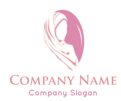 fashion logo template woman in hijab