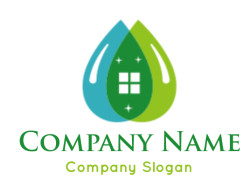 cleaning logo water drops with window