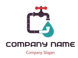 Illustration of a water pipe with a droplet symbolizing a leak.