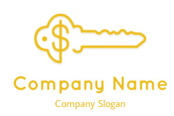 real estate logo key with dollar sign