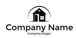 property logo icon silhouette of house