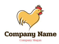 pet logo symbol line art chicken