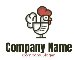 cartoon chicken restaurant logo maker