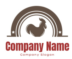 chicken restaurant logo silhouette of rooster