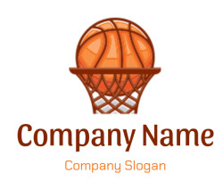 Illustration of a basketball going through a hoop