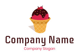 logo for ice cream parlor with cherries