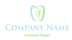 dental logo icon tooth with screw