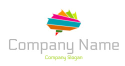 advertising logo template creative colorful mind