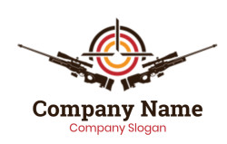 gun club logo maker sniper with target