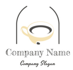 restaurant logo negative space hand on tea cup