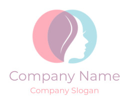 Abstract illustration of dual human profiles in pink and blue.