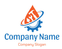 Logo of plumbing and repair services with a wrench, hammer, and gear design.