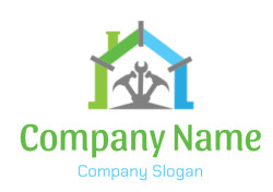 Icon depicting a house silhouette with a wrench and screwdriver crossed in front.