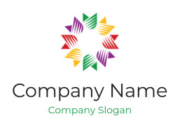 Colorful abstract geometric pattern with symmetrical triangles.