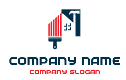 Icon depicting a hammer and paintbrush symbolizing home improvement tools.