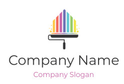 Illustration of a colorful bar chart with a paint roller.