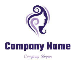 Elegant abstract profile design featuring swirling purple elements.