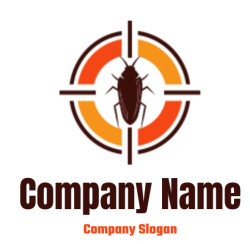 pest control logo PNG cockroach in target