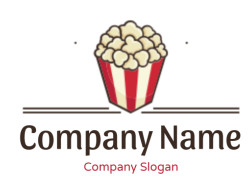 make a popcorn parlor logo filled in packet