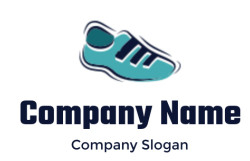 apparel logo maker abstract jogger shoe