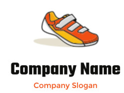 shop logo slightly tilted jogger shoe