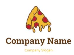 pizza parlor logo pepperoni cheese oozing