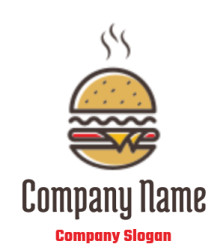 fast food logo PNG abstract hamburger steaming