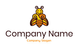 farm logo online cute bee mascot