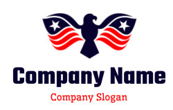 security logo eagle with flag wings and stars