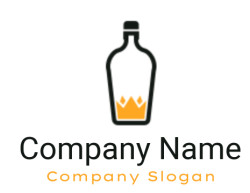 liquor store logo online bottle with crown