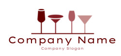 restaurant logo symbol cocktail glasses